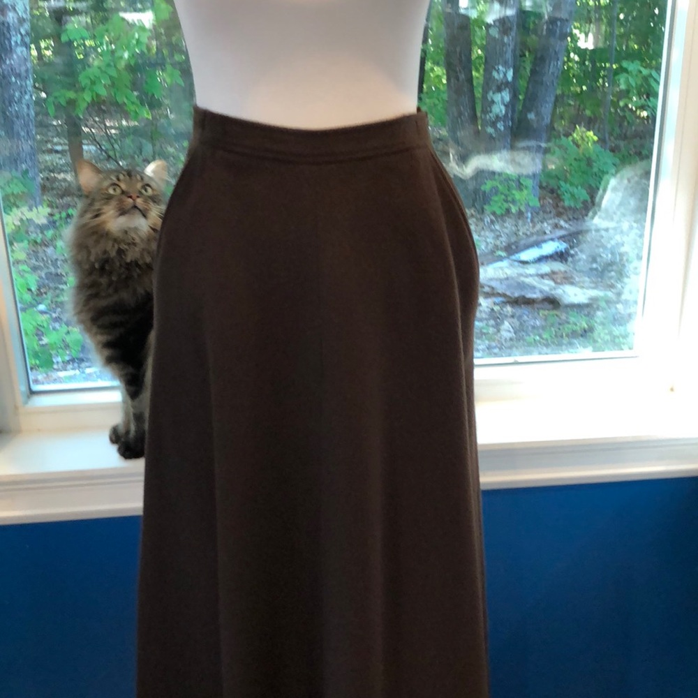 Wool Skirt Brown